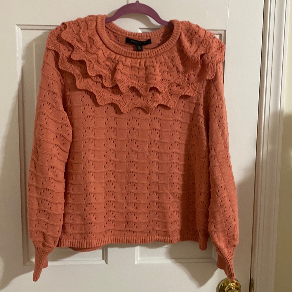 balloon sleeve cotton sweater XL
